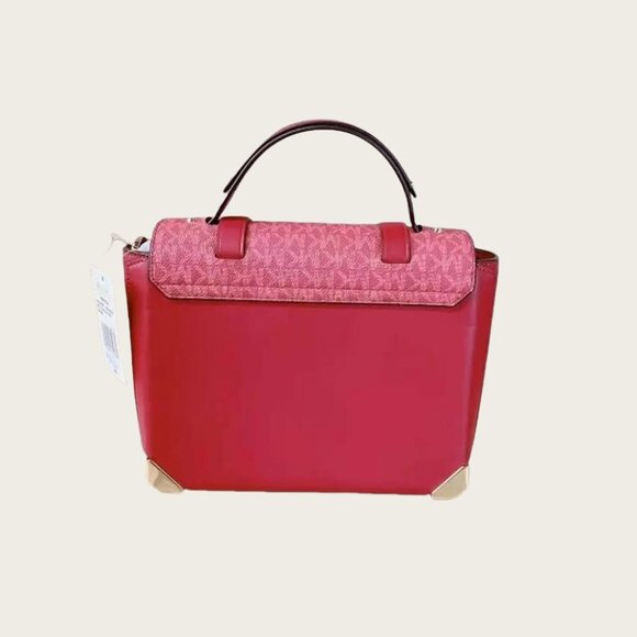 Michael Kors 35F1GNCS6V Manhattan Medium Satchel in Berry - Picture 4 of 7